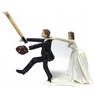 Baseball Wedding Cake Topper Groom with Bride Funny Decoration Gift